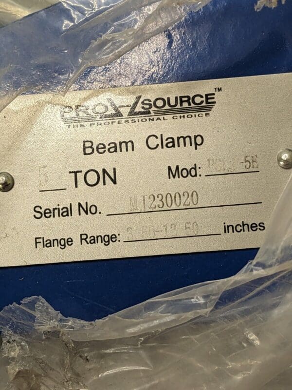 PRO-SOURCE 10,000 Lb Capacity Beam Clamp 3.6 to 12.2″ Grip PSLJ-5E