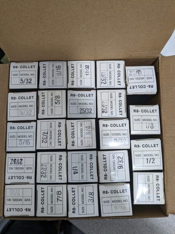 MHC Collet Set: 24 Pc, 1/8 to 7/8″ Cap. Increments of 1/32″ INCOMPLETE 231-0025