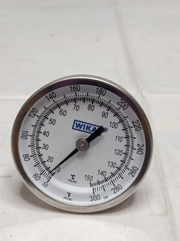 WIKA Bimetal Dial Thermometer: 50 to 300 ° F, 2-1/2″ Stem Length 20025D008G2