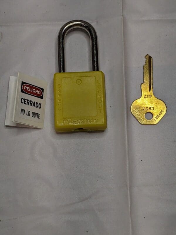 Master Lock Thermoplastic Safety Padlock Keyed Alike Qty 4 410KAMKW417YLW