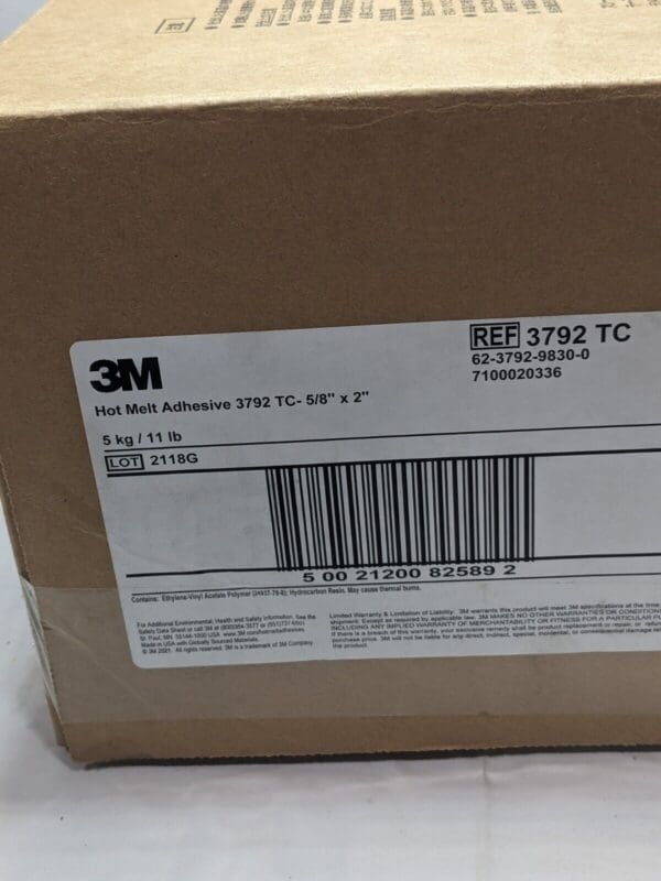 3M Hot Melt Glue Stick: 2″ Long 11pound box 7100020336