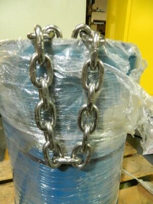 High Test Stainless Steel Chain 45 Ft. x 1/2 In. 6500 Lb. Capacity Grade 43