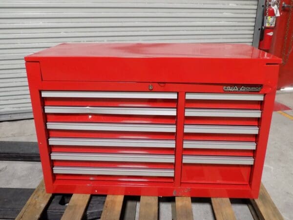 Pro Source Top Chest Tool Box 11 Drawer 41 x 18 x 26 Steel Red 1100 lb Capacity