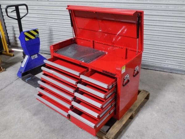 Pro Source Top Chest Tool Box 11 Drawer 41 x 18 x 26 Steel Red 1100 lb Capacity