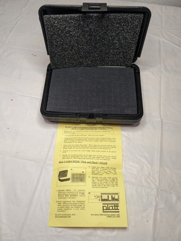 PLATT Clamshell Hard Case: Cubed Foam, 8-1/2″ W, 6″ D, 2-1/2″ H Model 107