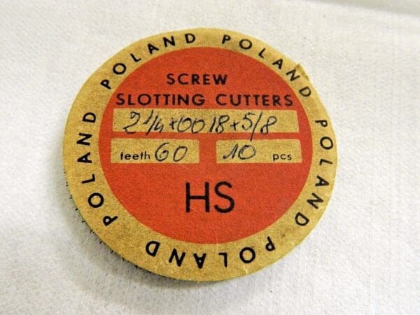 Screw Slotting Cutters 2-1/4"x 0.018"x 5/8" 60T Qty 10 03232188