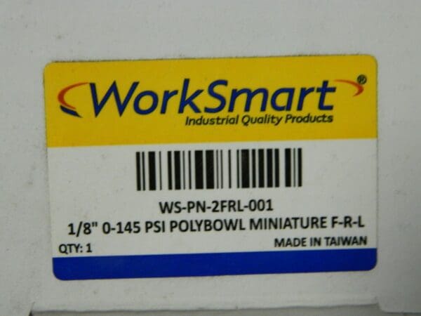 WorkSmart Miniature Filter/Regulator & Lubricator 1/8" NPT140 psi WS-PN-2FRL-001