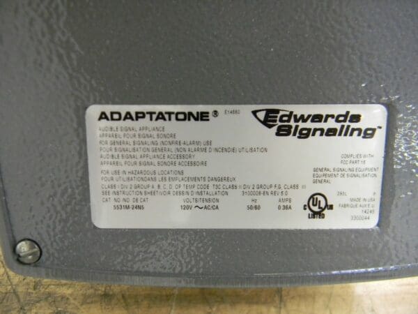 Edwards Signaling Multi-Tone Electronic Audible Signal 120v 5531M-24N5 Repair
