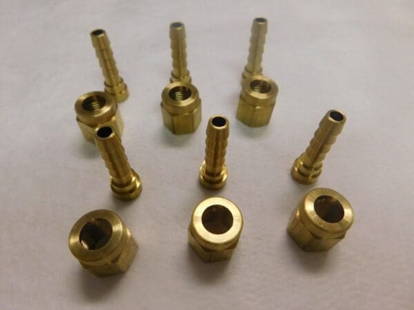 Precision Brass Barbed Nipple 3/8" Female NPT x 3/8" Lot of 6 38FNPTBARB