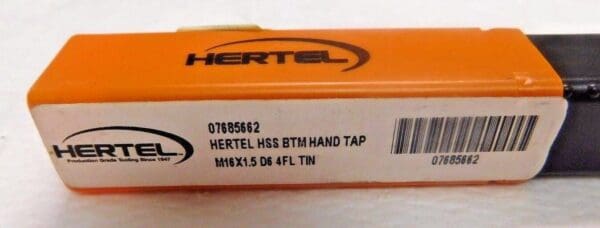 Hertel Straight Flute Standard Hand Tap M16x1.50 D6 4FL HSS 07685662