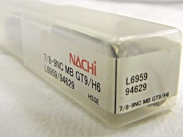 Nachi Low Spiral Bottoming Tap SG Coated High Performance 7/8"-9NC 4FL #L6959