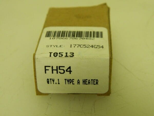 Eaton Cutler-Hammer Starter Heater For Use with A200/B100 Starter Size 2 FH54
