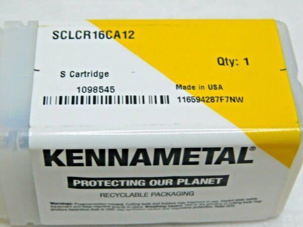 Kennametal Screw-On Cartridge RH 2.48"L x 0.63"H SCLCR16CA12 1098545