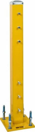 STEEL KING Traffic Guard Rail Mount Post: 42″ High Rail Mount Steel Yellow
