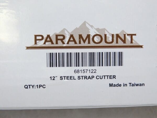 PARAMOUNT 12" Steel Strap Cutter 1-1/4" Cap PAR-H-230