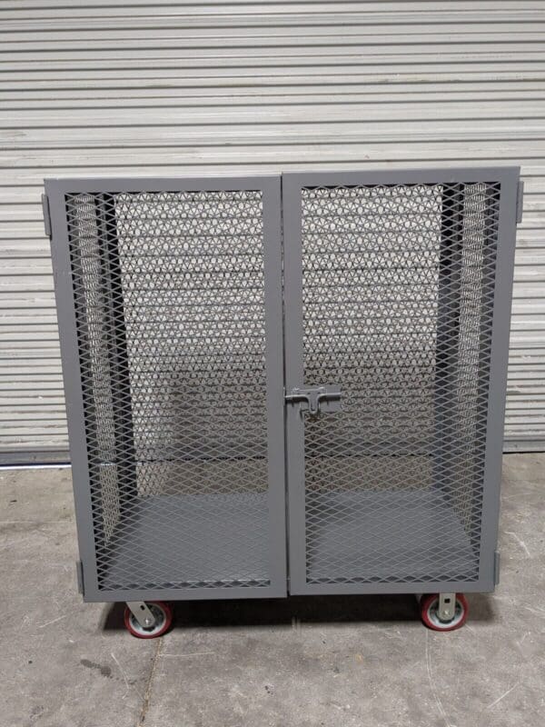 Little Giant Welded Steel Security Cart w/ Adjustable Shelf SC-2448-6PPY Damage