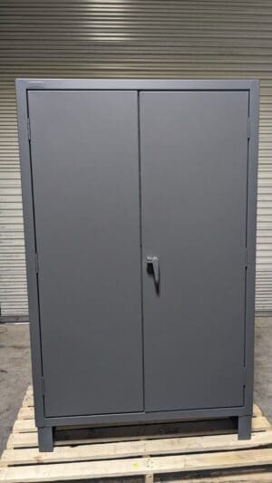 DURHAM Locking Steel Storage Cabinet 4 Shelf Padlock Hasp HDC-244878-4S95