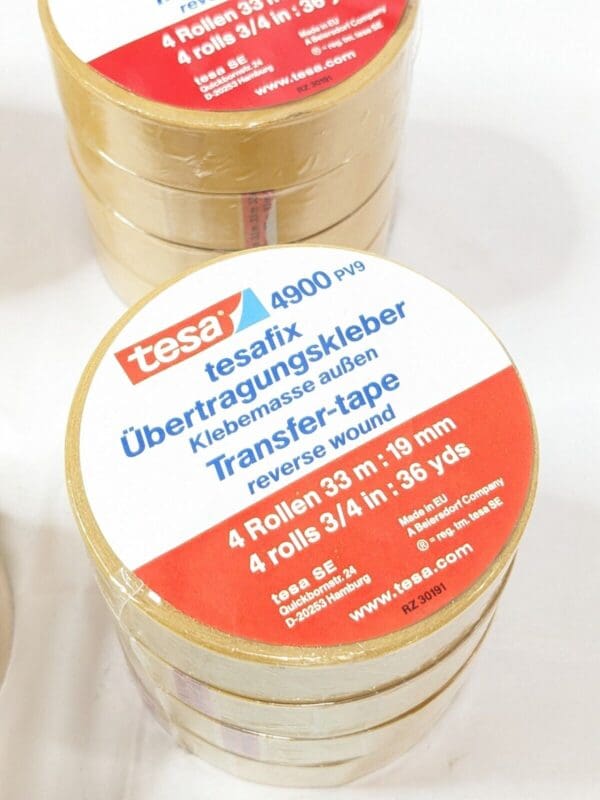 56 ROLLS Tesa 4900 PV9 Transfer Tape Transparent 3/4"x36yds 4900-00143-09