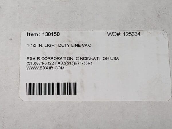 EXAIR 1-1/2" Light Duty Line Vac 130150