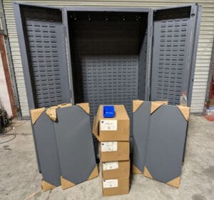 DURHAM Storage Cabinets Bin/Shelf 16 Ga. Steel 36x24x76 DCM36-BDLP-102-3S-5295