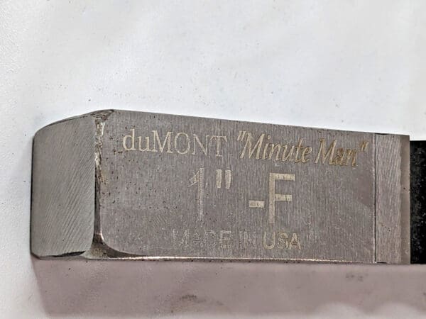 Dumont Minute Man Keyway Broach HSS Style F w/7 Shims 1" W x 20-1/4" OAL 22219