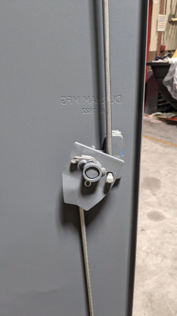 DURHAM Locking Steel Storage Cabinet 4 Shelf HDC-247278-4S95 Damaged