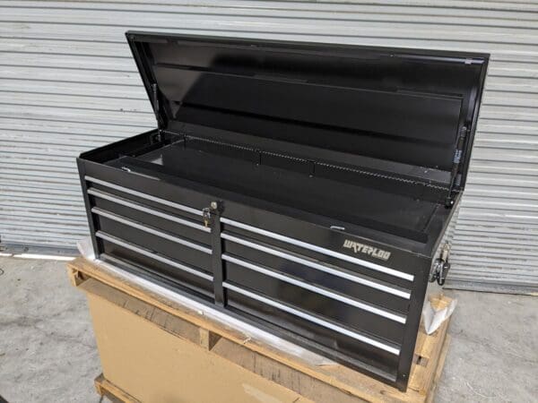 Waterloo Top Chest Tool Box 8 Drawer 51" x 18" x 20" Steel Black PCH-528BK