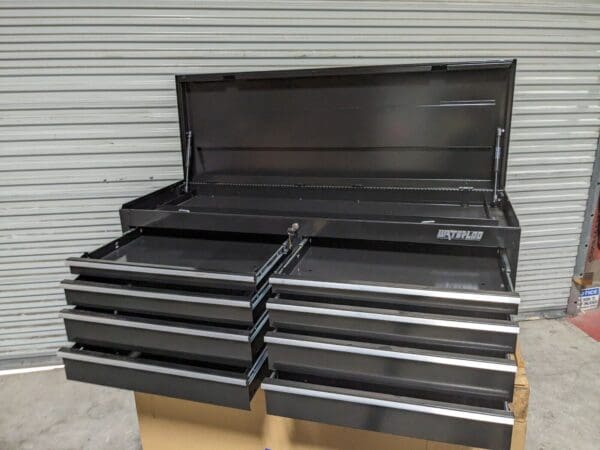 Waterloo Top Chest Tool Box 8 Drawer 51" x 18" x 20" Steel Black PCH-528BK