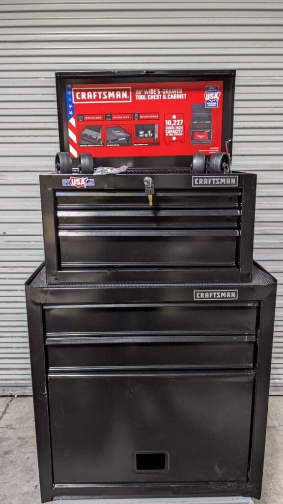 Craftsman Steel Tool Box 5 Drawer 26 X 14 X 44 Damaged Cmst22653bk