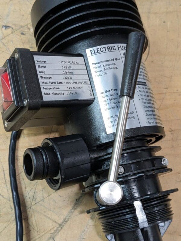 PROLUBE Electric Fuel & Oil Pump 110V 60Hz 10.5 GPM 2.9A EOP-110