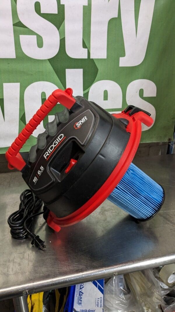 RIDGID 16 Gallon Stainless Steel Wet/Dry Vac w/ Cart Cord Included 1610RV 50353