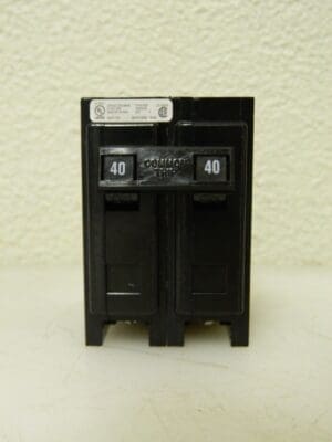 Eaton Plug In Miniature Circuit Breaker 40 Amp 120/240 VAC 2 Pole HQP2040