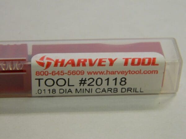 Harvey Tool Mini Carbide Drill .0118" Dia. x .180" LOC Lot of 3 #20118