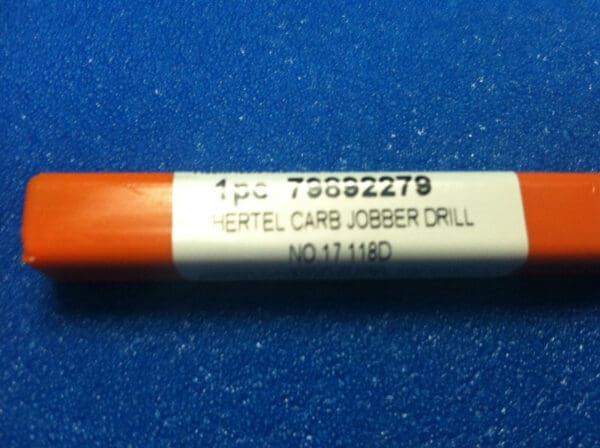 Hertel #79892279 No.17 118° Bright Finish Carbide Jobber Drill Lot of 3