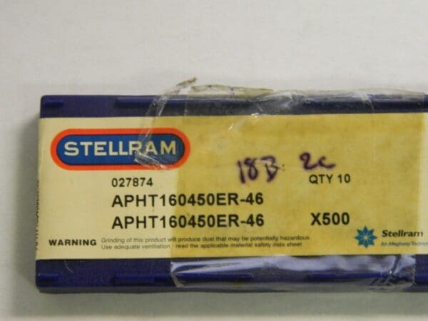Stellram 027874 APHT160450ER-46 X500 Carbide Inserts Qty. 10