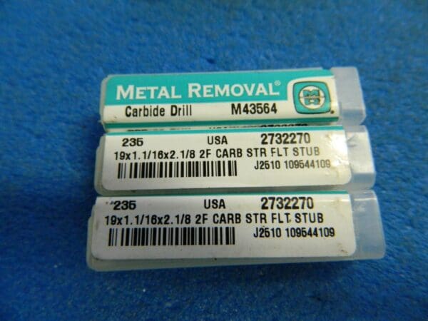 Metal Removal M43564 No.19 140° St Fl Rhc S/car Drills, Qty. 3 USA
