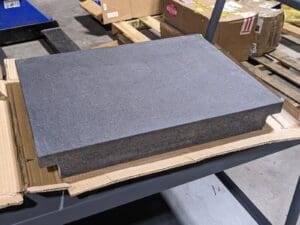 Granite Surface Inspection Plate w/ 2-Ledges 24" L x 18" W x 3" Thick Grade B
