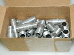 Merit Brass Aluminum Pipe Nipple 25 Pack 1/4" Pipe 1-1/2" Long 8004-150