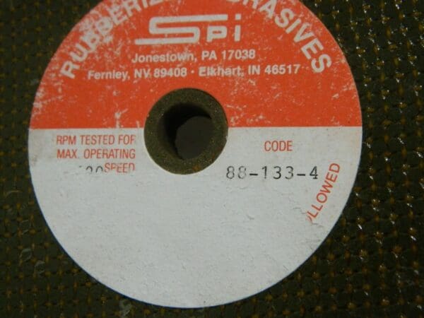 SPI Surface Grinding Wheel 6" Diam x 1/2" Hole x 1/2" Thick 606-17