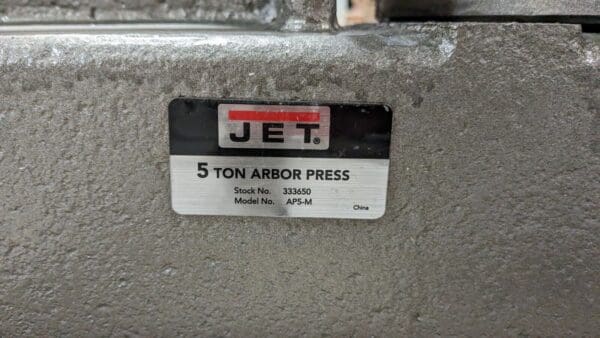 Jet 333650 5 Ton Arbor Press