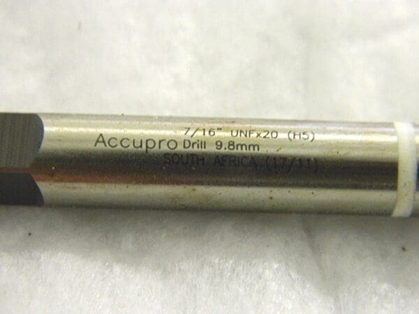 Accupro Spiral Flute Taps Modified Bottoming 7/16-20 UNF H5 4FL Qty 2 09222704