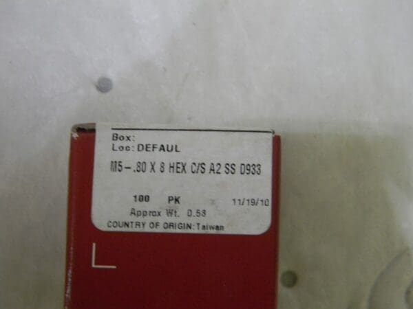 Hodell-Natco SS Hex Cap Screw M5-.80 x 8mm A2 D933 Qty-100 3MAHC0050008CP