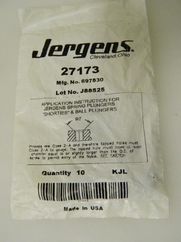 Jergens Threaded Spring Plungers 10 Pack 27173