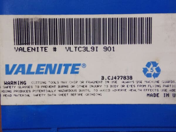 Valenite Vltc3l91 Vc901 Carbide Grooving Inserts, Qty 10 USA