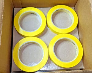 CASE OF 28 ROLLS 3M Yellow Vinyl Tape 471 3/4" X 36 yds 7000047467