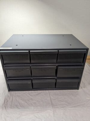 DURHAM 9 Drawer, Small Parts Steel Storage Cabinet 004-95 Slightly Damaged