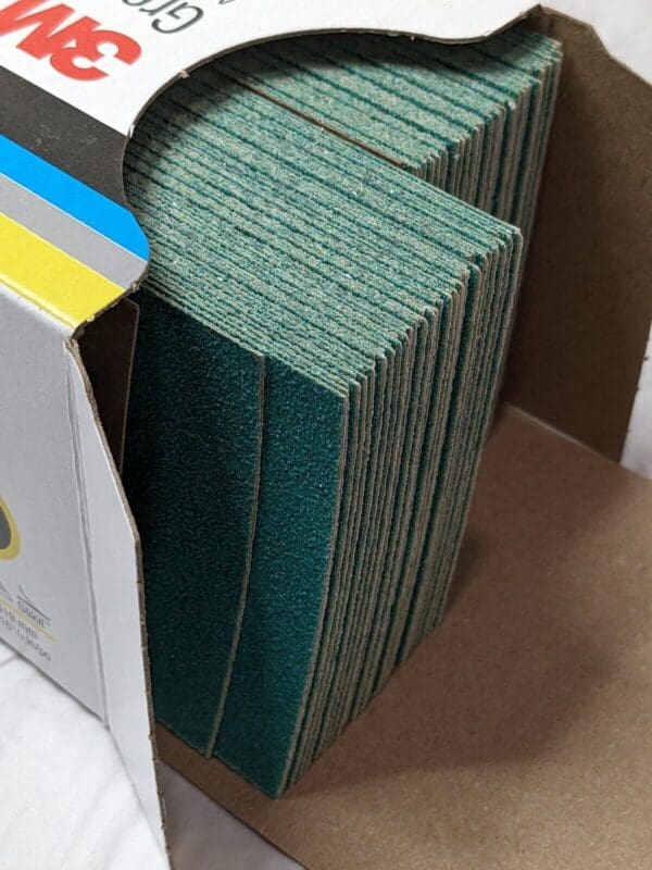 PACK OF 100 3M Green Corps Stikit Abrasive Sheets 80D 2-3/4" x 16-1/2" 02230