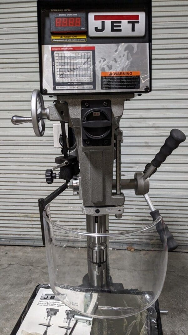 JET Floor Drill Press: 15” 1 hp 220/440 V 3 Phase 400 to 5k RPM J-A381 354551