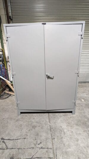 Lyon Heavy Duty Storage Cabinet 4 Shelf 82" x 48" x 24" Steel Gray DD1120 Damage