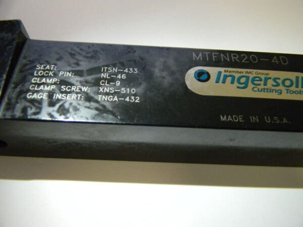 Ingersoll Neg Triangle Turning Toolholder MTFNR20-4DMTFNR20-4D